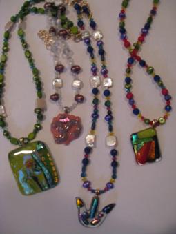 AAO fused glass pendant