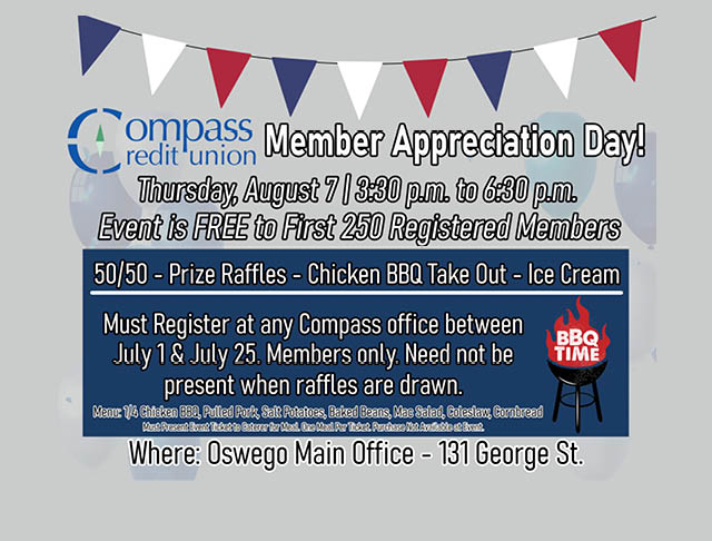 Compass Federal Credit Union Member Appreciation Event Set for Thursday, August 7