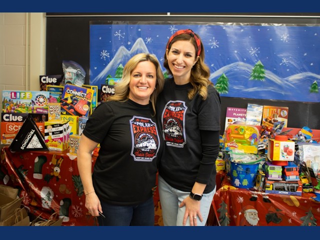 Emerson J. Dillon Middle School’s ‘Polar Express’ Spreads Holiday Cheer to Students and Families