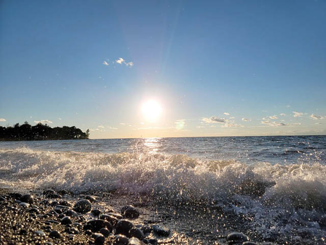 Waves on Lake Ontario's shore