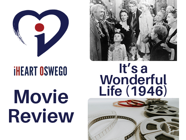 Movie review graphic with a still from It's a Wonderful Life (1946)