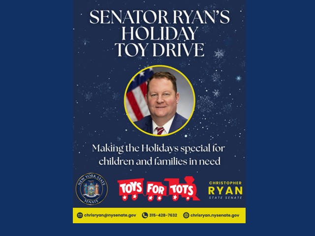 Senator Ryan Announces Holiday Toy Drive