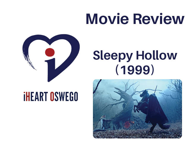 Movie Review graphic with a still from The Legend of Sleepy Hollow (1999)
