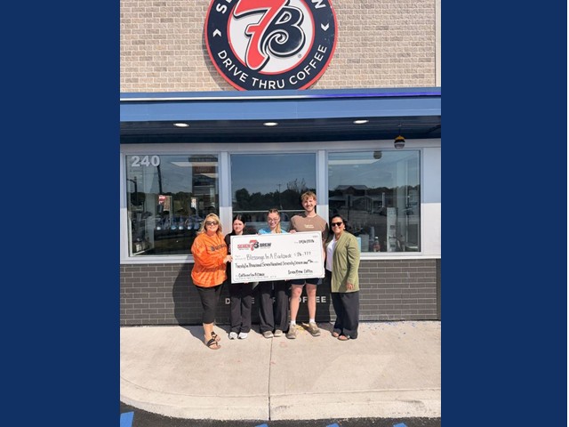 7 Brew Coffee Opens in Oswego, Donates $26,777 to Blessings in a Backpack