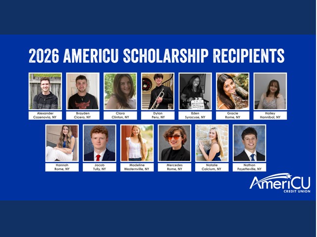 Local Students Recognized by AmeriCU Credit Union for Their Academic Achievement