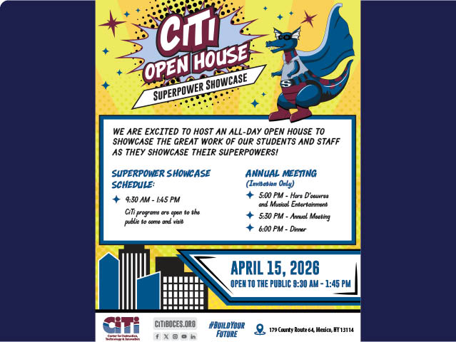 CiTi open house event flier