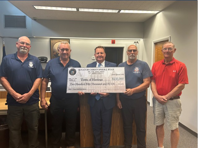 Senator Ryan Awards $250,000 to the Town of Hastings