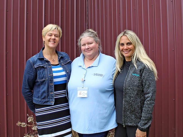 Pictured from left are Fidelis Care Community Relations Specialist Stephanie Pestillo; NY Connects of Oswego County Caregiver Services Coordinator Elizabeth Weimer; and Medicare Advisor for Wellcare by Fidelis Care Jackie Leonardo. 