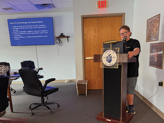 Oswego High School Student Presents at Scriba Historical Society's Annual Meeting