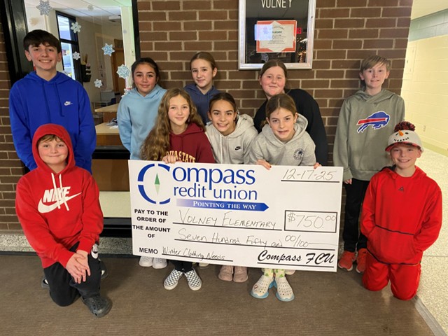 Compass Federal Credit Union Donates More than $16,000 to Area Schools  for Winter Clothing Needs 