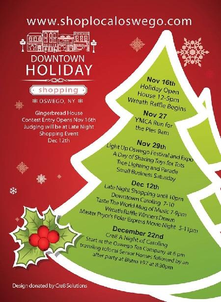 downtown holiday shopping