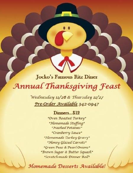 ritz dinner thanksgiving feast poster