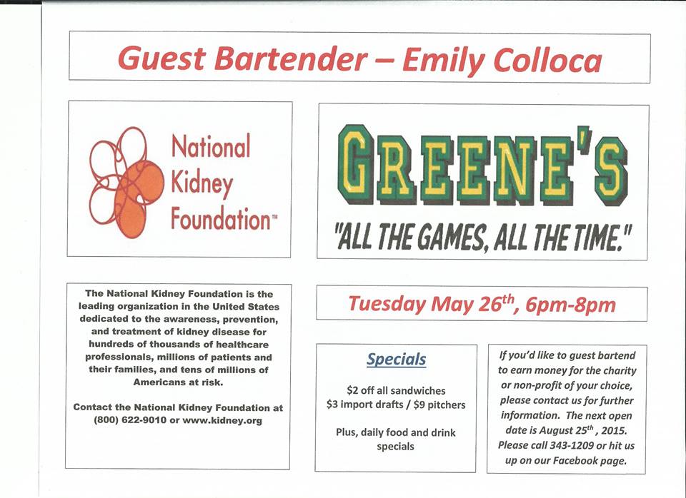 GreenesEvent tonight