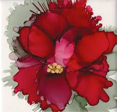 alcohol ink flowers