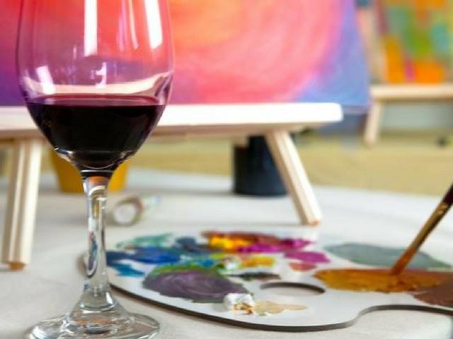 painted wine glass