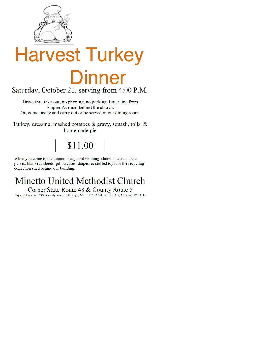 umc harvest dinner