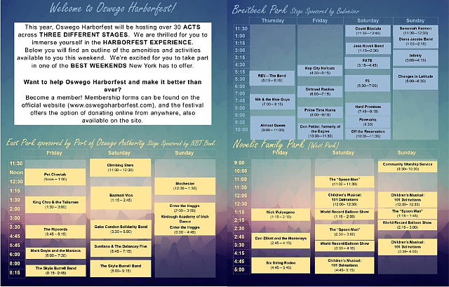 Harborfest schedule 2018