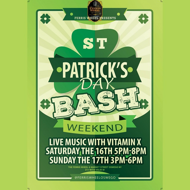 iHeart Oswego St Patrick's Day Weekend Bash at The Ferris Wheel with