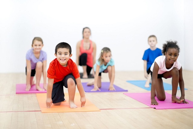 Kidding around yoga