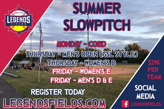 legends fields softball slowpitch schedule