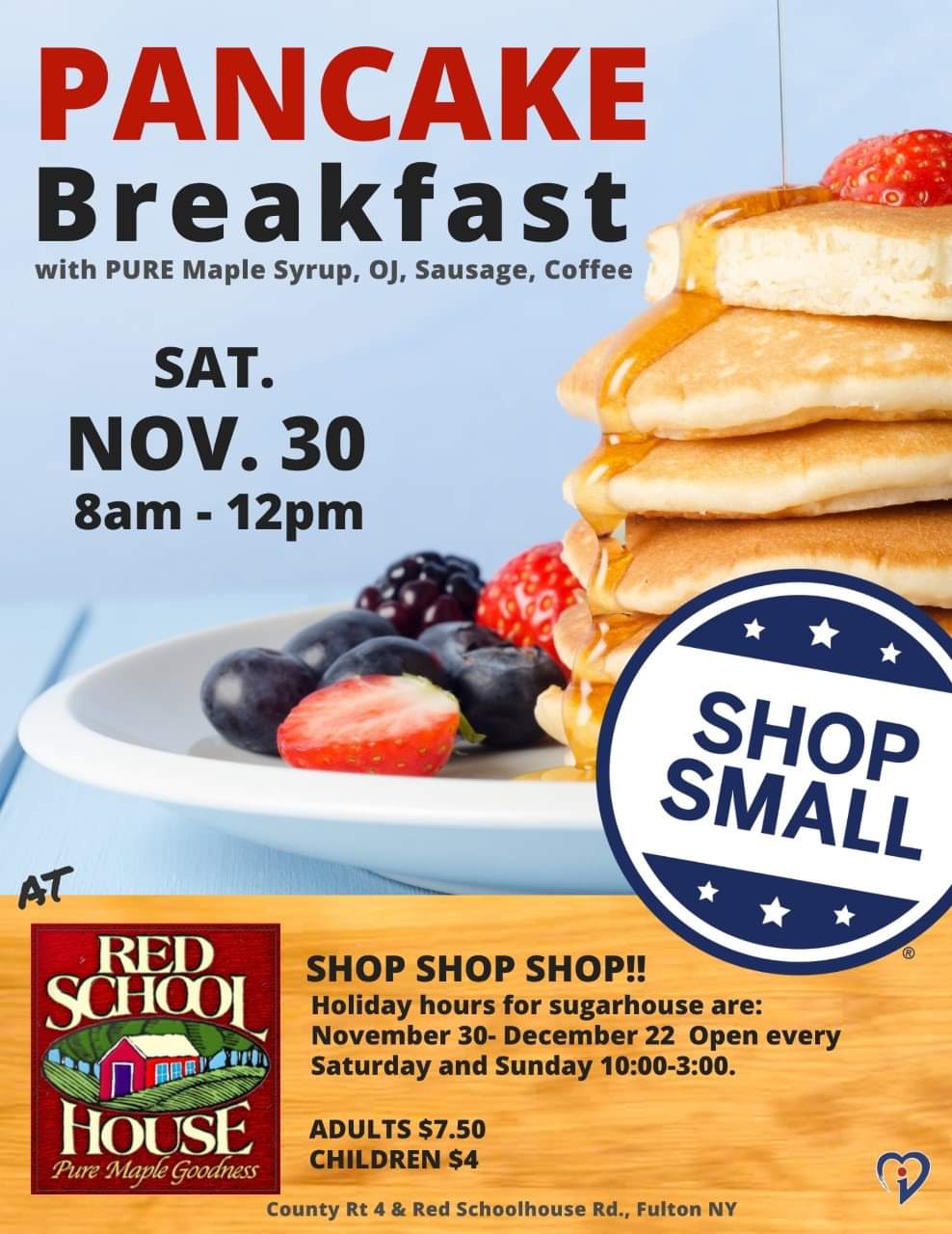 red schoolhouse breakfast