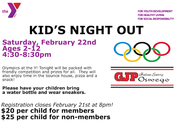 kids night out oswego feb 22