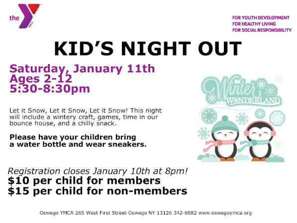 oswego kids night out jan 11