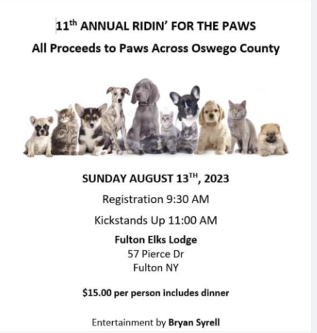 11th Annual Riding for the Paws 8.13