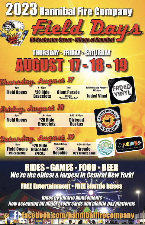 2023 Hannibal Fire Company Field Days 8.17 8.19