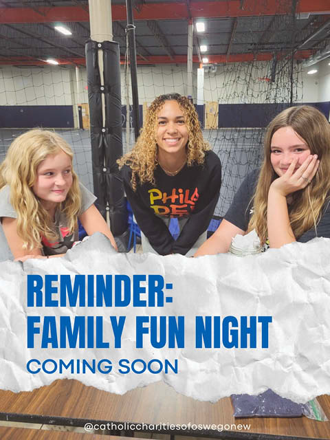 Catholic Charities Oswego County Family Fun Nights Tues Thurs Oct Dec 2023