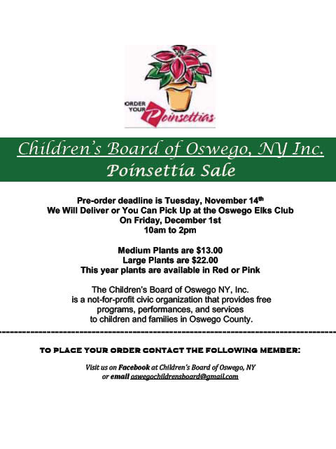 Childrens Board Poinsettia Sale Open until 11.14.2023