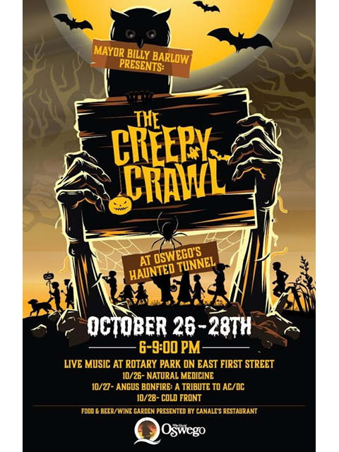 Creepy Crawl Oswego Haunted Tunnel 10.26 10.28.23