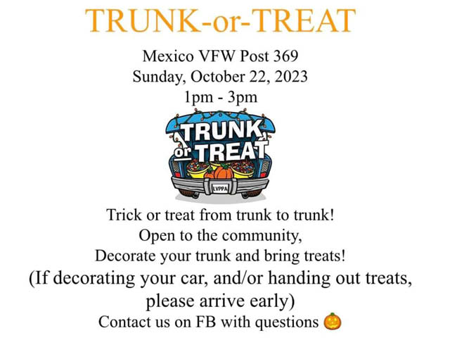 Mexico VFW Trunk or Treat 10.22