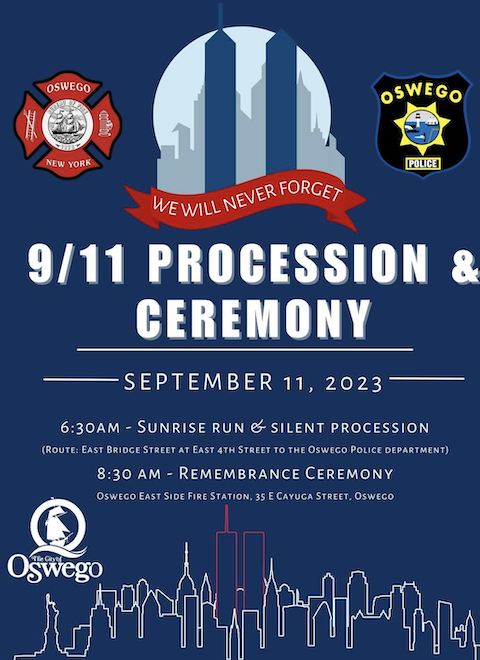 Oswego 9.11 procession and ceremony