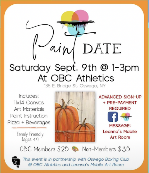 Oswego Boxing Club Paint Date Leannas Mobile Art Room 9.9
