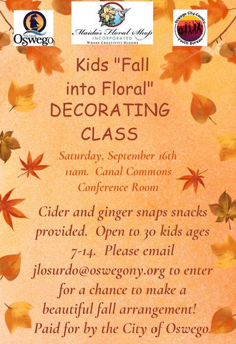 Oswego County Youth Bureau Fall into Floral 9.14