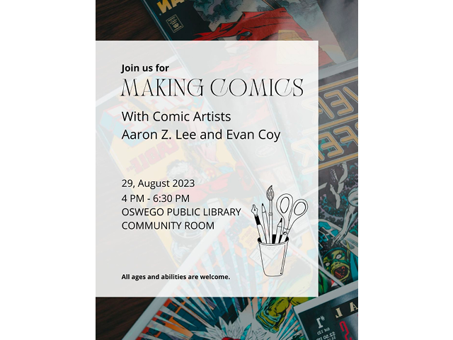 Oswego Public Library Making Comics 8.29