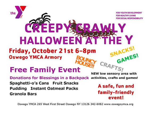 Oswego YMCA Creepy Crawly Halloween 10.21.23