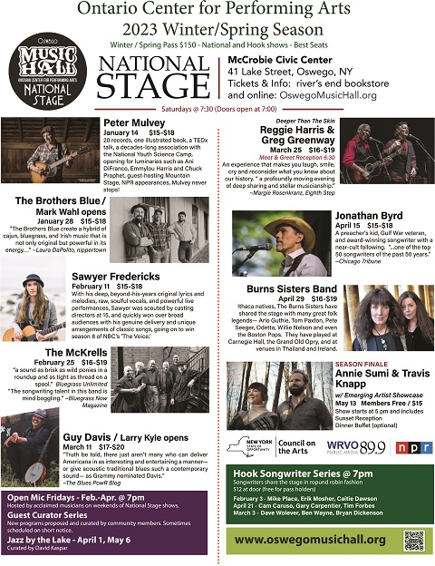 OswegoMusicHall Spring23 Flyer