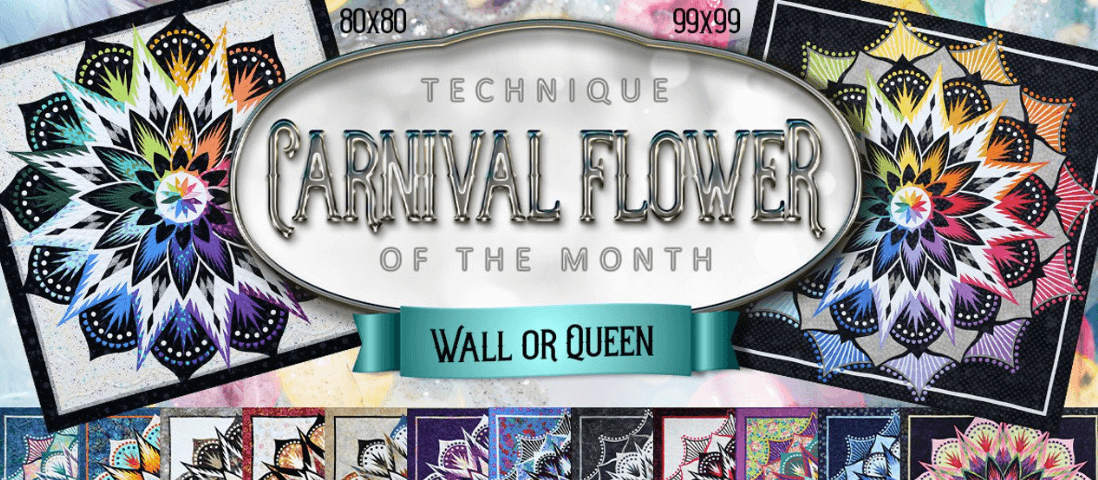 Quilt with Passion Carnival Flower Technique of the Month 10.18.23