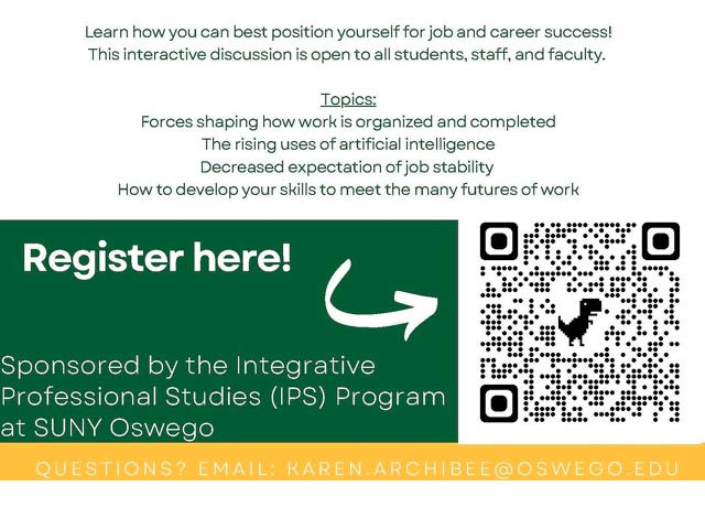 SUNY Oswego Preparing for Many Futures of Work 11.14.2023