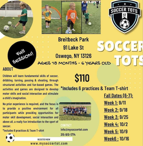 Soccer Tots at Breitbeck Park 9.11 10.16