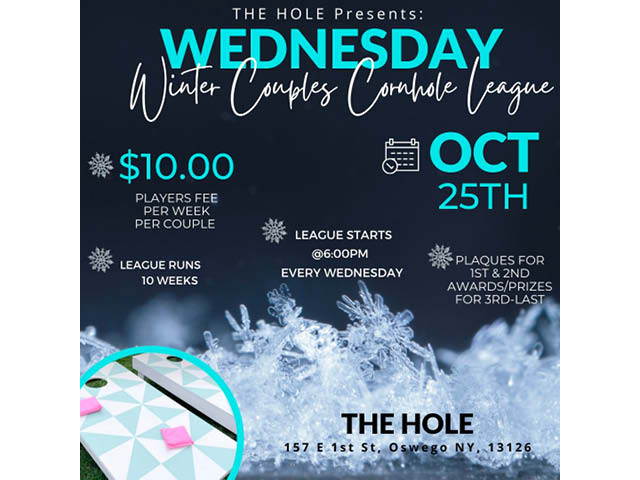 The Hole Wednesday Winter Couples Cornhole League 10.25.2023
