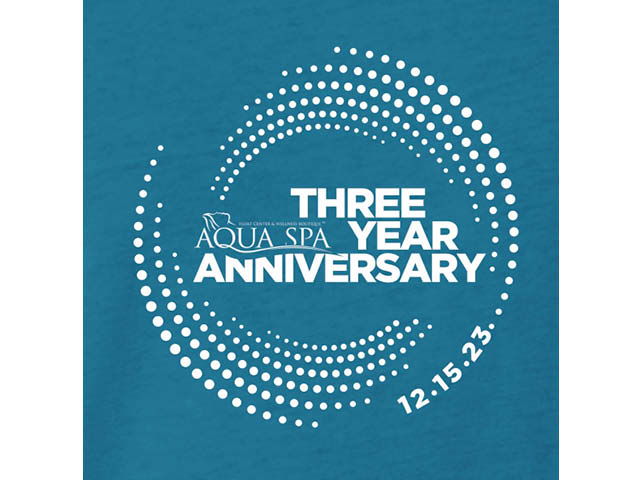 aqua spa 3 year celebration 12.15.2023