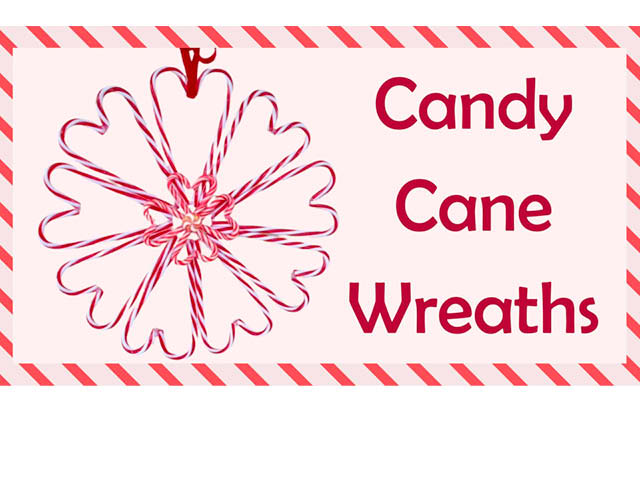 candy cane wreath making fulton public library 12.15.2023