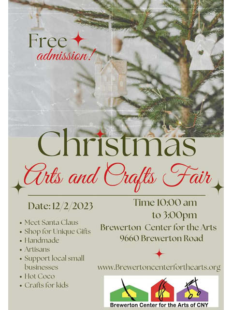 christmas arts crafts fair brewerton center for arts 12.2.2023