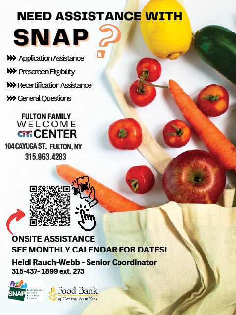 fulton family welcome center snap drop in service december 2023