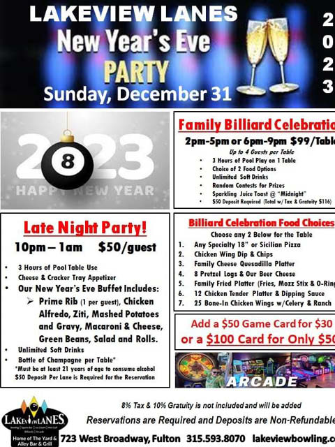 lakeview lanes nye party 12.31.2023