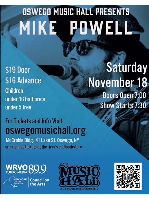 oswego music hall mike powell 11.18.2023