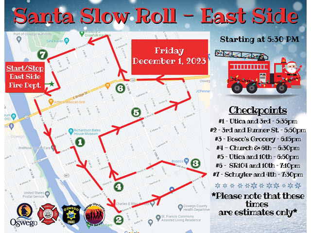 santa slow roll east side oswego 12.1.2023